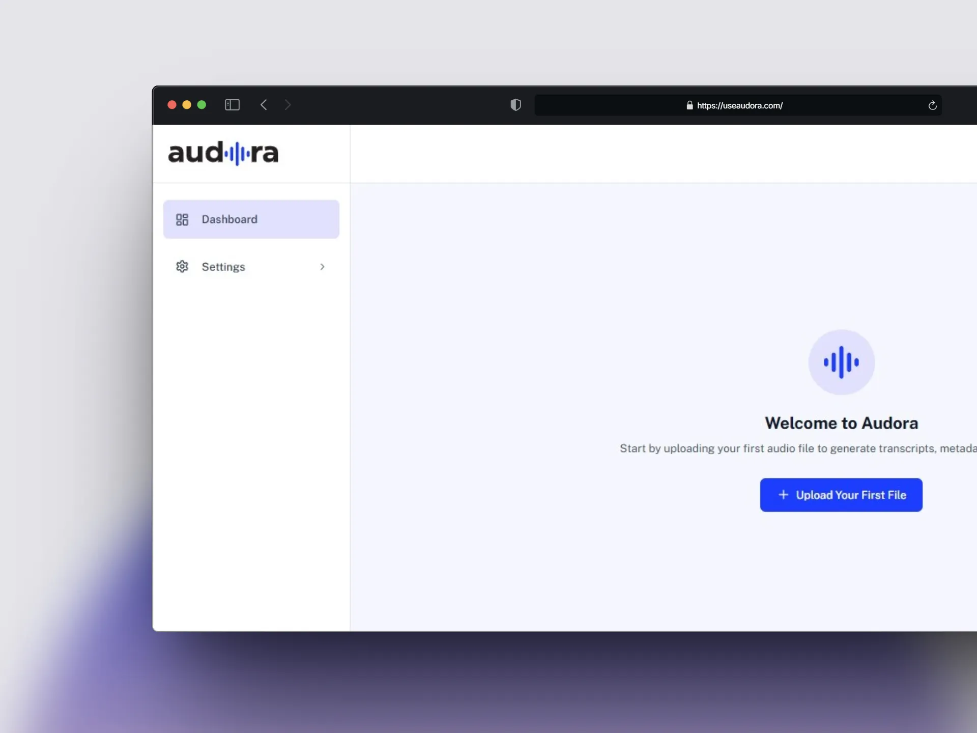Audora AI Podcast Assistant Dashboard